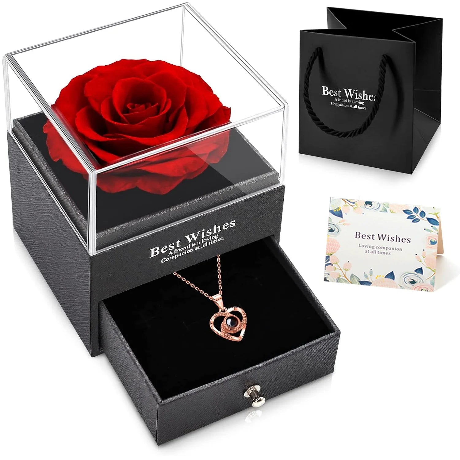Eternal Love Red Rose Necklace – A Heartfelt I Love You Gift