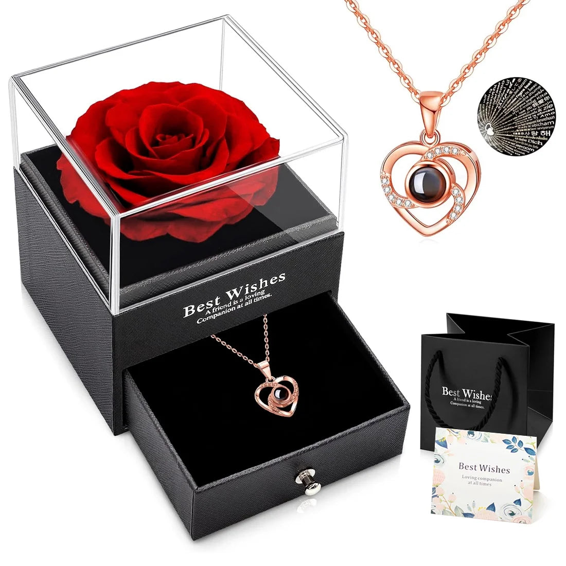 Eternal Love Red Rose Necklace – A Heartfelt I Love You Gift